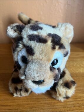 CARTIER - Plush Leopard Cub Stuffed Animal - Tan & Dark Brown RARE